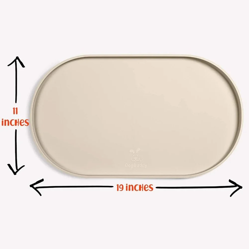 Dog Food Mat - Waterproof Dog Bowl Mat, Silicone Pet Mat for Food and Water Bowl - Picture 9 of 9